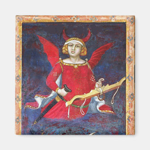 ANTIQUE RENAISSANCE TAROTS /DEVIL-Priesterdetails Magnet