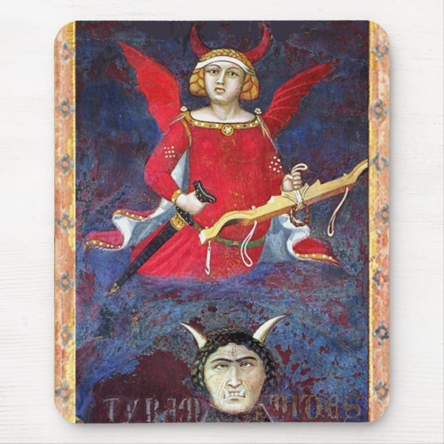 ANTIQUE RENAISSANCE TAROTS /DEVIL-Priesterdetails Mousepad (Vorne)