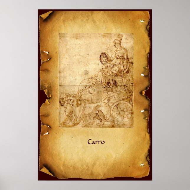 ANTIQUE RENAISSANCE TAROTS / DIE CHARIOT POSTER (Vorne)