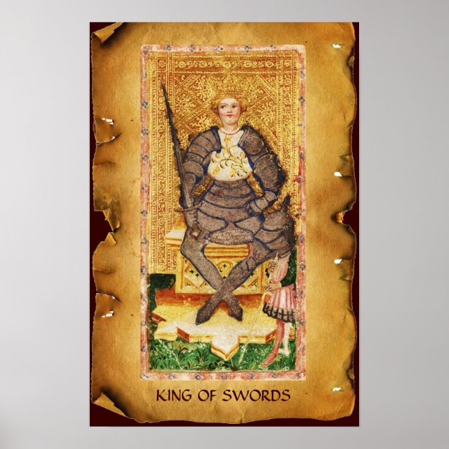 ANTIQUE RENAISSANCE TAROTS / KÖNIG VON SCHWERTERN POSTER (Vorne)