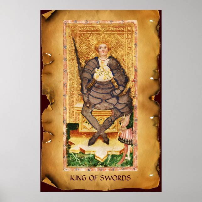 ANTIQUE RENAISSANCE TAROTS / KÖNIG VON SCHWERTERN POSTER (Vorne)