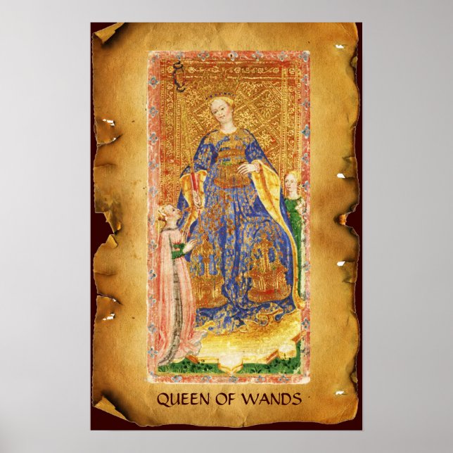 ANTIQUE RENAISSANCE TAROTS / KÖNIGIN VON WÄNDEN POSTER (Vorne)