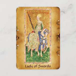 ANTIQUE RENAISSANCE TAROTS / LADY OF SCHWERTER ANKÜNDIGUNG