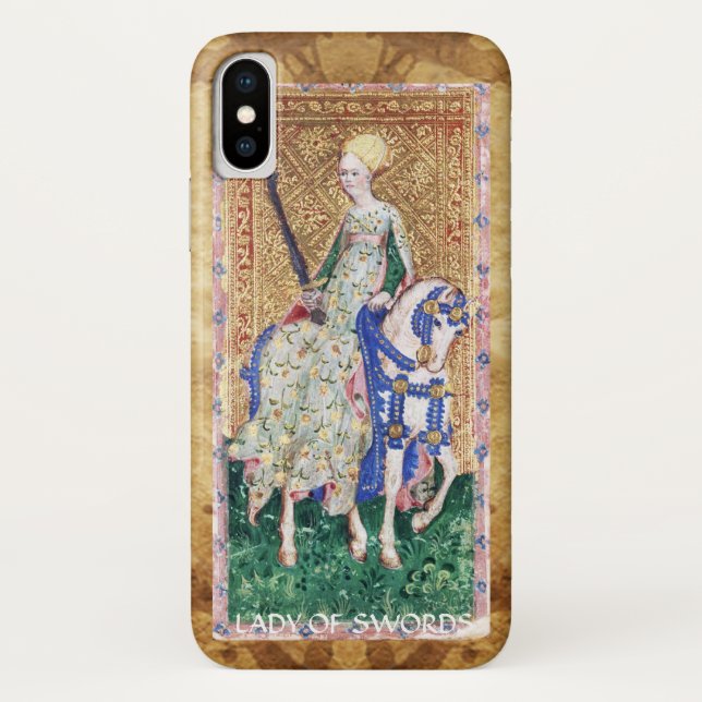 ANTIQUE RENAISSANCE TAROTS / LADY OF SCHWERTER Case-Mate iPhone HÜLLE (Rückseite)