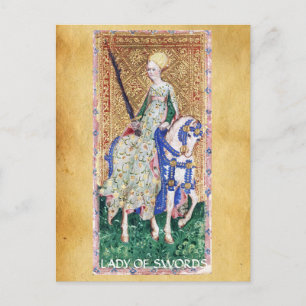 ANTIQUE RENAISSANCE TAROTS / LADY OF SCHWERTER POSTKARTE