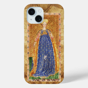 ANTIQUE RENAISSANCE TAROTS / MAID OF WANDS iPhone 15 HÜLLE