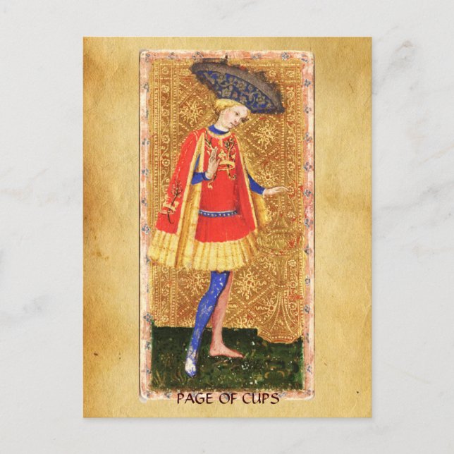 ANTIQUE RENAISSANCE TAROTS / SEITE DER KUPPEN POSTKARTE (Vorderseite)