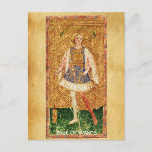 ANTIQUE RENAISSANCE TAROTS / SEITE DER WANDS POSTKARTE
