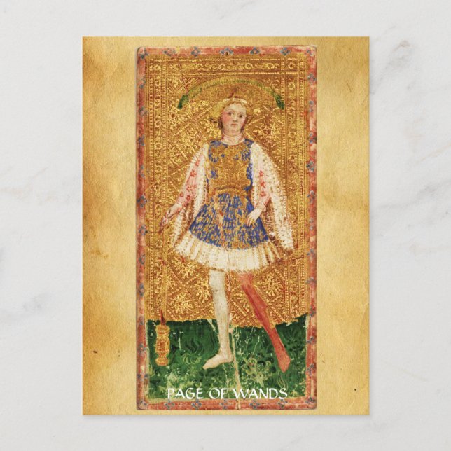 ANTIQUE RENAISSANCE TAROTS / SEITE DER WANDS POSTKARTE (Vorderseite)