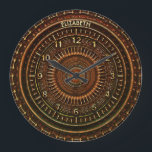 Antique Retro Steampunk Rusty Art Deco Uhr<br><div class="desc">Antique Retro Steampunk Rusty Art Deco Uhr in allen Tönen braun,  rosa,  orange und gold. Sie können ihn mit Ihrem Namen anpassen oder leer verlassen</div>