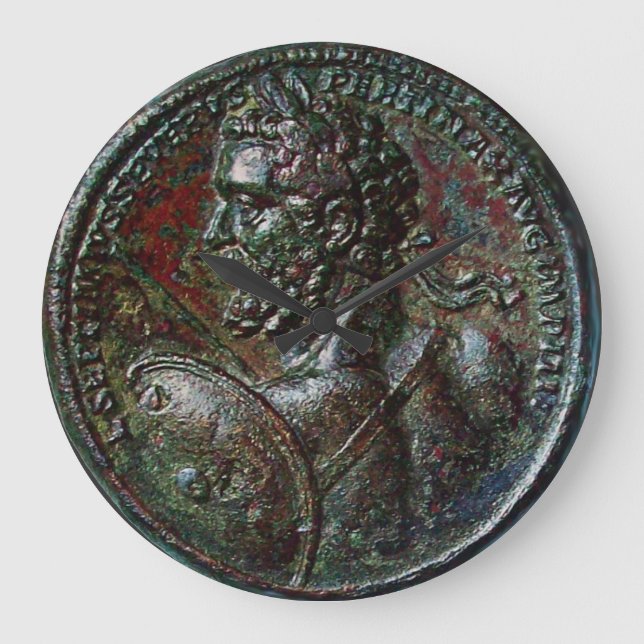 ANTIQUE ROMAN BRONZE MEDALLION EMPEROR SEVERUS GROßE WANDUHR (Vorderseite)