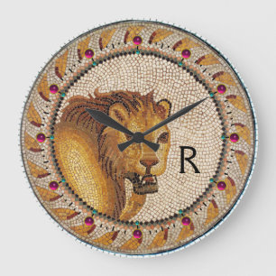ANTIQUE ROMAN MOSAICA / LION MONOGRAM GROßE WANDUHR