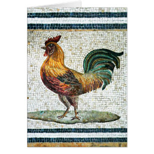 ANTIQUE ROMAN MOSAICA / ROOSTER
