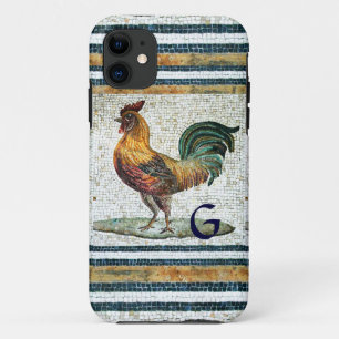ANTIQUE ROMAN MOSAICA / ROOSTER MONOGRAM Case-Mate iPhone HÜLLE