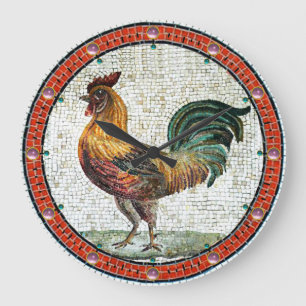 ANTIQUE ROMAN MOSAICS / ROOSTER GROßE WANDUHR