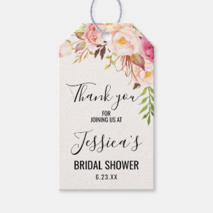 Antique Rose Brautparty Gefälligkeitstags Geschenkanhänger