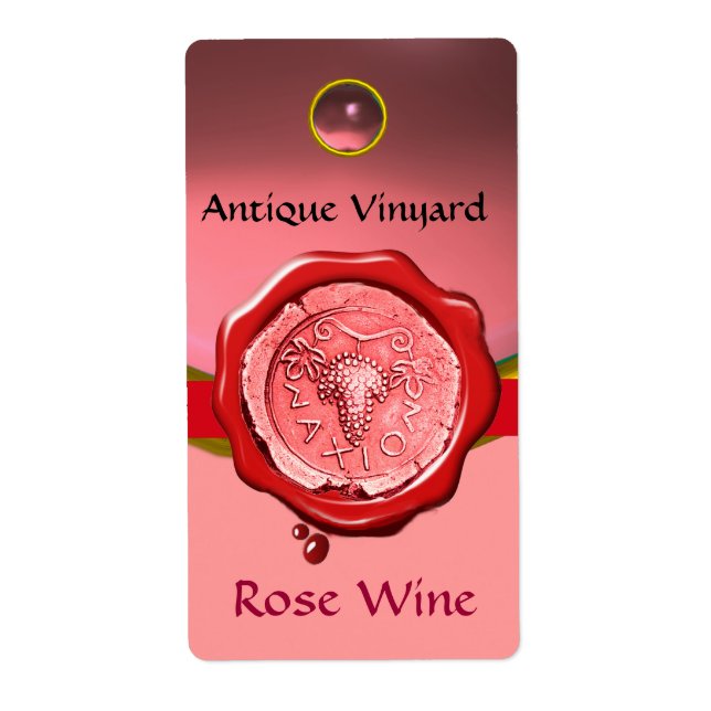 ANTIQUE ROSE GRAPE WEIN ROTES WAX SIEGEL, rosa (Vorne)