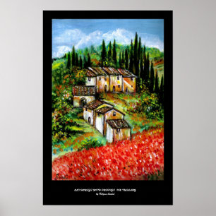 ANTIQUE RUSTISCHES DORF IN DER Toskana Poster