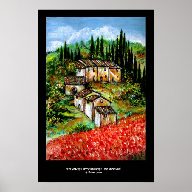 ANTIQUE RUSTISCHES DORF IN DER Toskana Poster (Vorne)