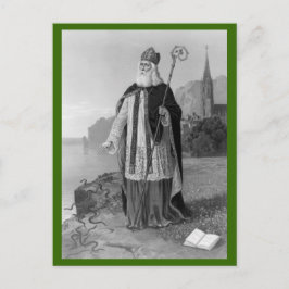 Antique Saint Patrick, die Schlangen und die Bibel Postkarte