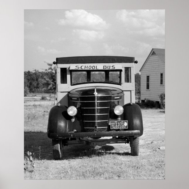 Antique School Bus, Greensboro, Georgia, 1941 Poster (Vorne)
