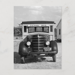 Antique School Bus, Greensboro, Georgia, 1941 Postkarte