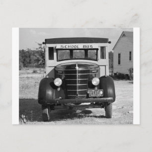 Antique School Bus, Greensboro, Georgia, 1941 Postkarte