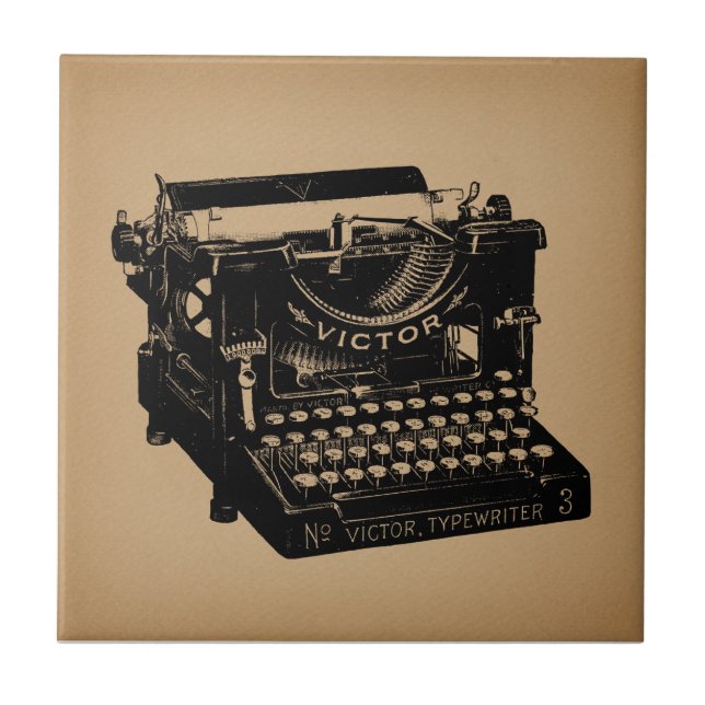 Antique Schreibmaschine Alte Schreibmaschine Fliese (Vorderseite)