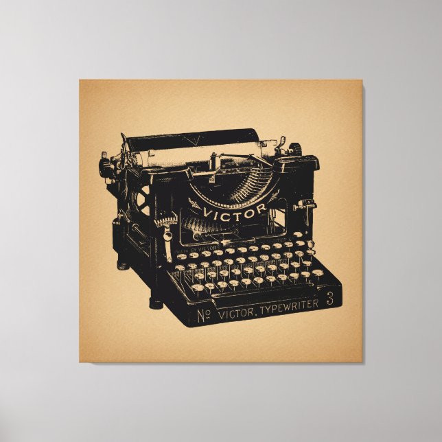 Antique Schreibmaschine Alte Schreibmaschine Leinwanddruck (Vorderseite)