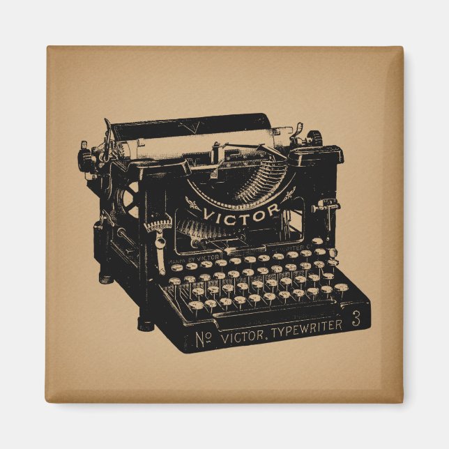 Antique Schreibmaschine Alte Schreibmaschine Magnet (Vorne)