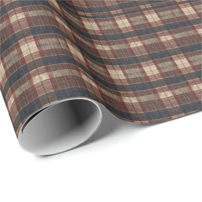 Antique Scottish Tartan Geschenkpapier (Rolleneckpunkt)
