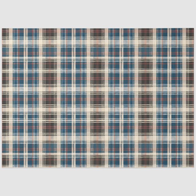 Antique Scottish Tartan Seidenpapier (Vorderseite)