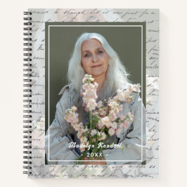 Antique Script Handwriting Personalized Photo Notizbuch