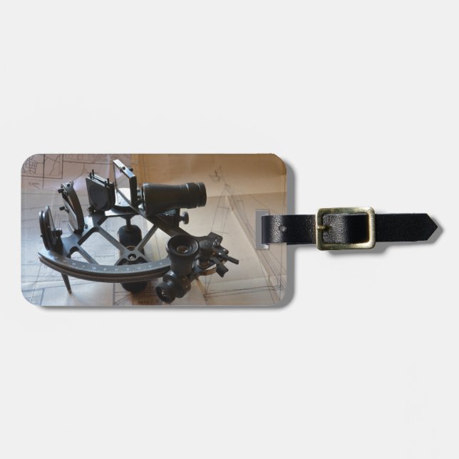Antique Sextant Gepäckanhänger (Vorderseite horizontal)