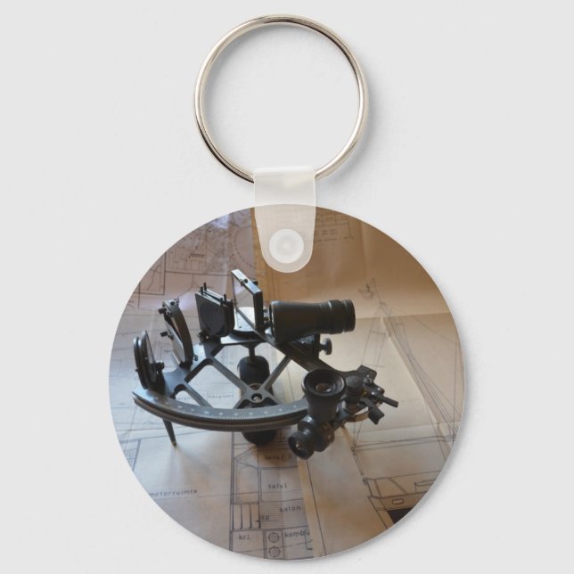 Antique Sextant Schlüsselanhänger (Vorderseite)