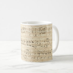 Antique Sheet Music Chopin Manuscript Kaffeetasse