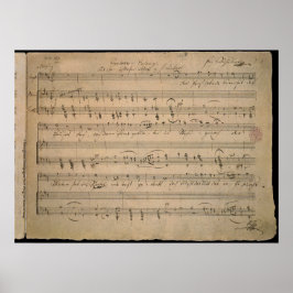 Antique Sheet Music, Lied des alten Mannes, 1822 Poster