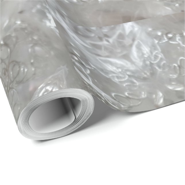 Antique Silver Gray Decorative Kaleidoskopie Geschenkpapier (Rolleneckpunkt)