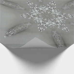 Antique Silver Gray Dekorative Kaleidoskopie Star Geschenkpapier