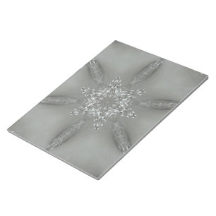 Antique Silver Gray Dekorative Kaleidoskopie Star Notizblock