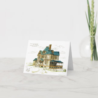 Antique Sketch 54 Western in Kurz Hills NJ Card Karte