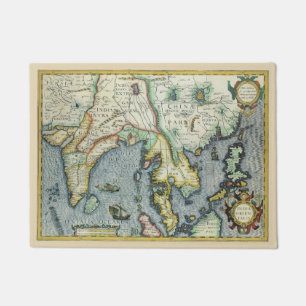 Antique Southeast Asian Map von Mercator / Hondius Fußmatte