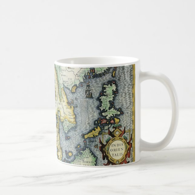 Antique Southeast Asian Map von Mercator / Hondius Kaffeetasse (Rechts)