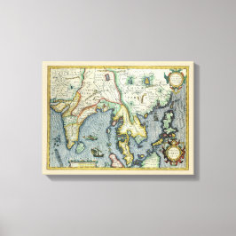 Antique Southeast Asian Map von Mercator / Hondius Leinwanddruck