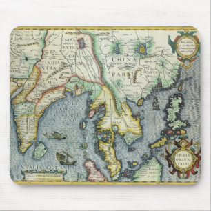 Antique Southeast Asian Map von Mercator / Hondius Mousepad