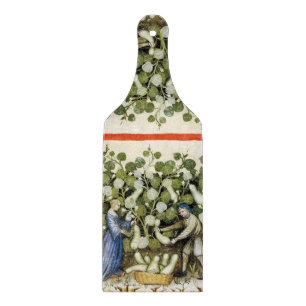 ANTIQUE SQUASH HARVEST Floral Mittelalterliches Mi Schneidebrett