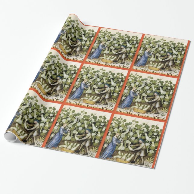 ANTIQUE SQUASH HARVEST GESCHENKPAPIER (Ungerollt)