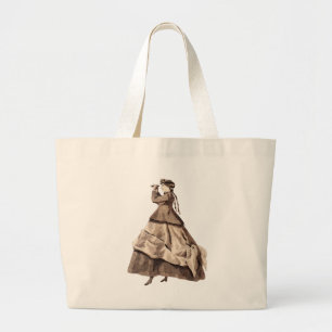 Antique Steampunk Lady auf Tote Bag Jumbo Stoffbeutel