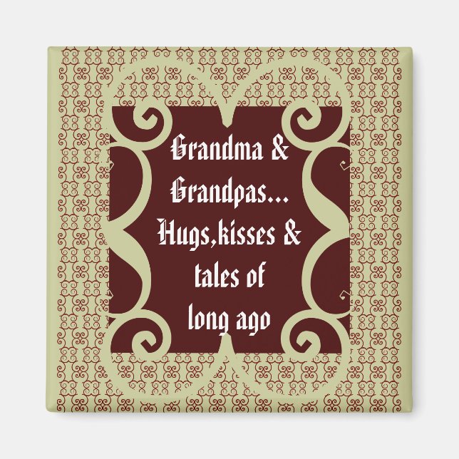 ANTIQUE STIL GRANDMA & GRANDPA MAGNET (Vorne)