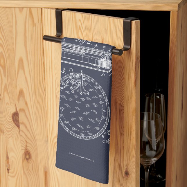 Antique Stopwatch, 1889 Zeichnend Patent Geschirrtuch (Drittel gefaltet)